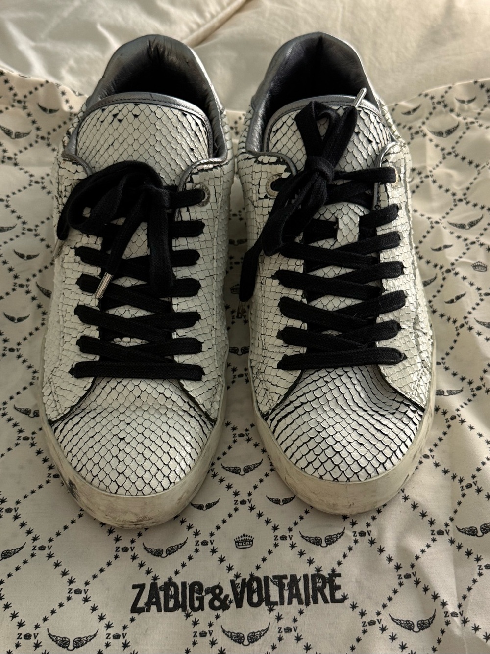 Zadig & Voltaire Faux Python Mens Sneaker